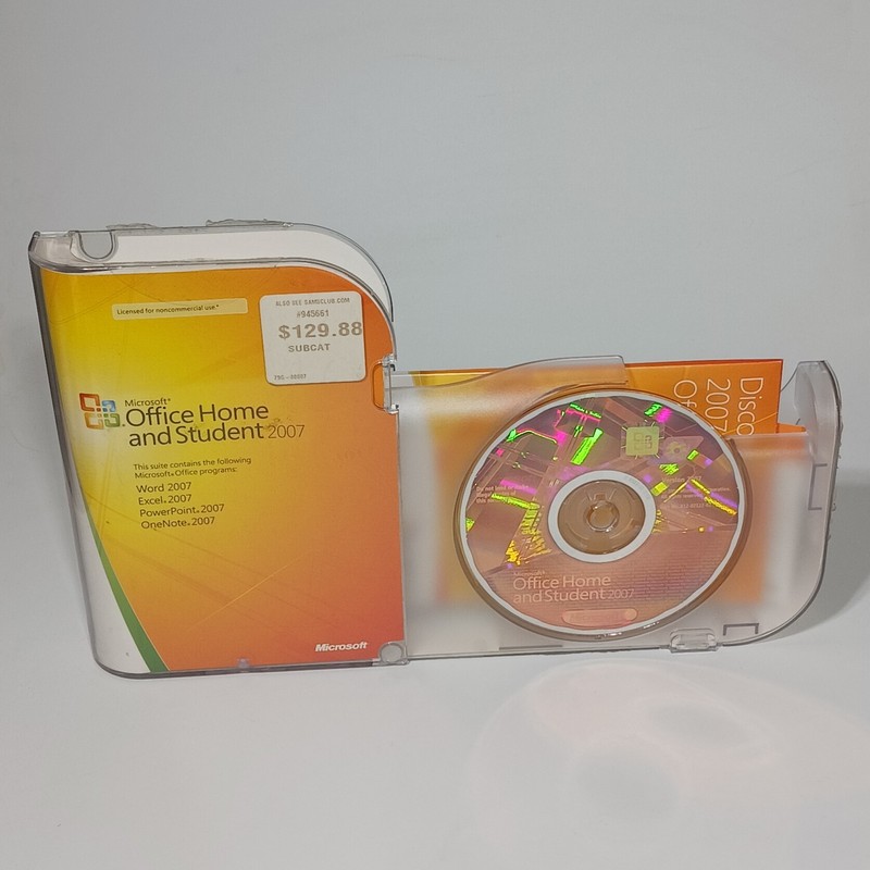 Microsoft Office Home and Student 2007 Word Excel PowerPoint w Key