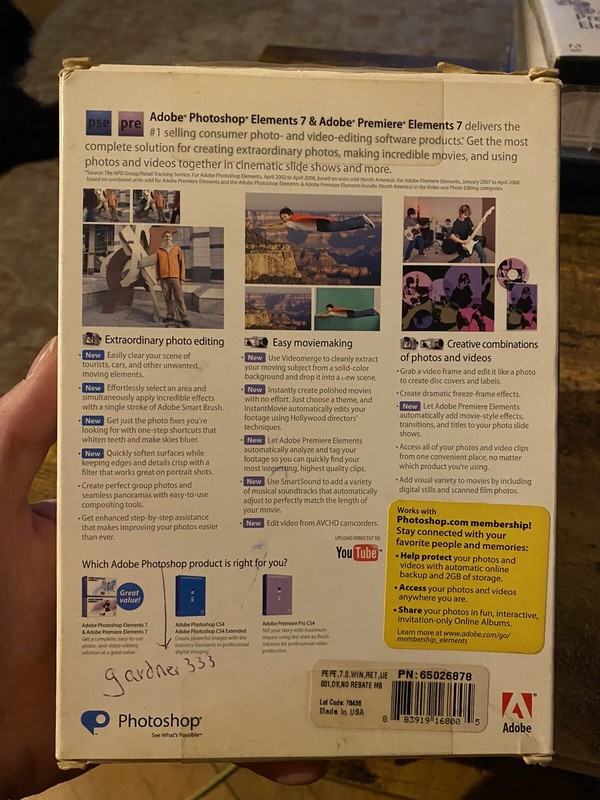Adobe Photoshop Elements 7 & Premiere Elements 7 Complete 2-Disk CD-Rom Software gallery