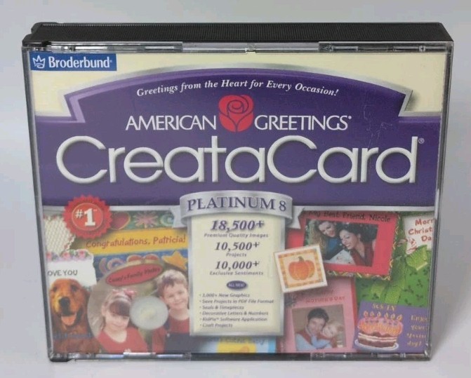 American Greetings Creatacard Platinum 8 PC CD-ROM B511
