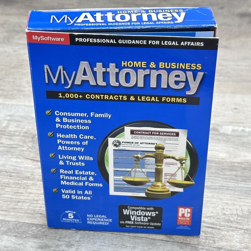 My Attorney Home & Business My Software PC Legal Forms Contracts Estate Planning