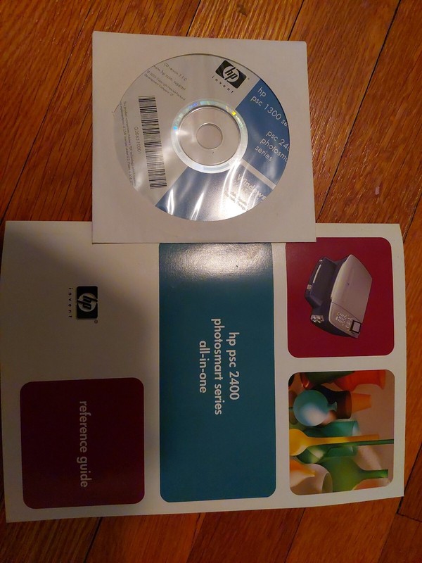hp psc 1300 series 2400 photosmart series officejet REFERENCE BOOK &SOFTWAREDISC
