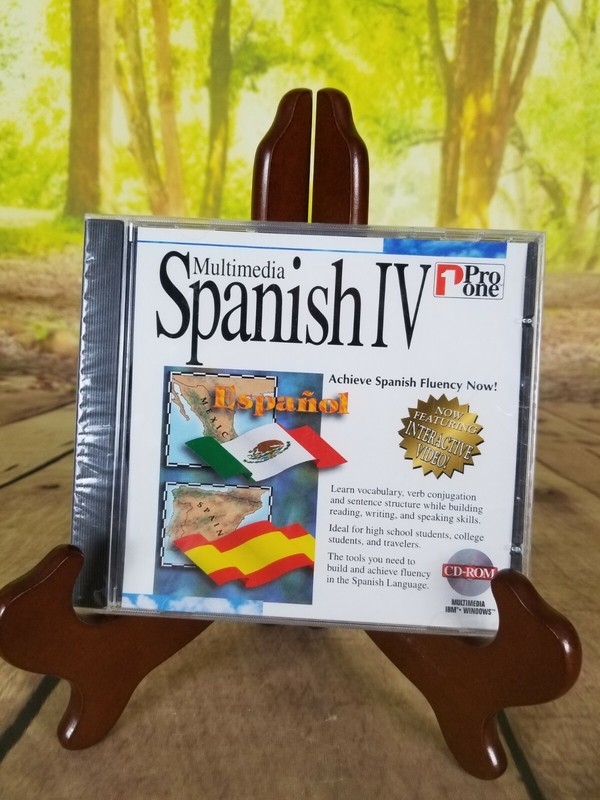 Multimedia Spanish IV 1Pro One Cd-Rom 1996 New