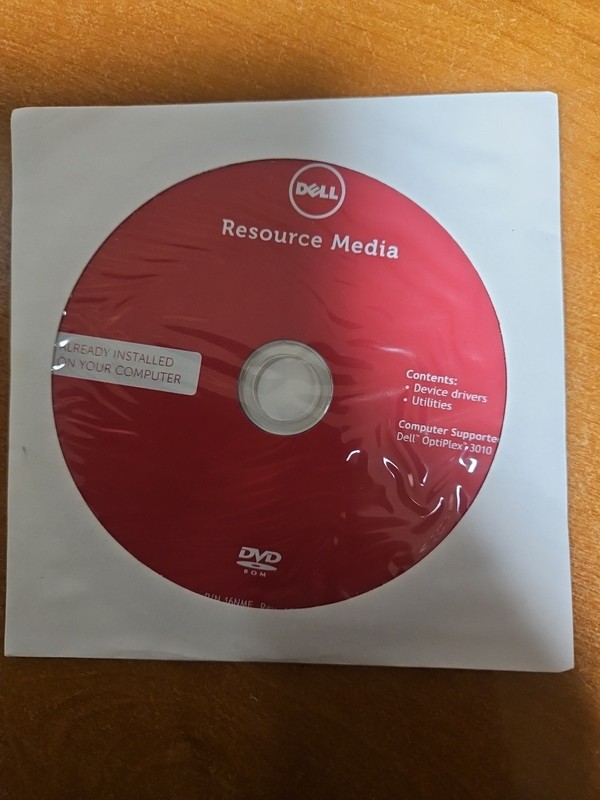 Dell Resource Media – Device Drivers Optiplex 3010- CD ONLY/SEALED!!!!