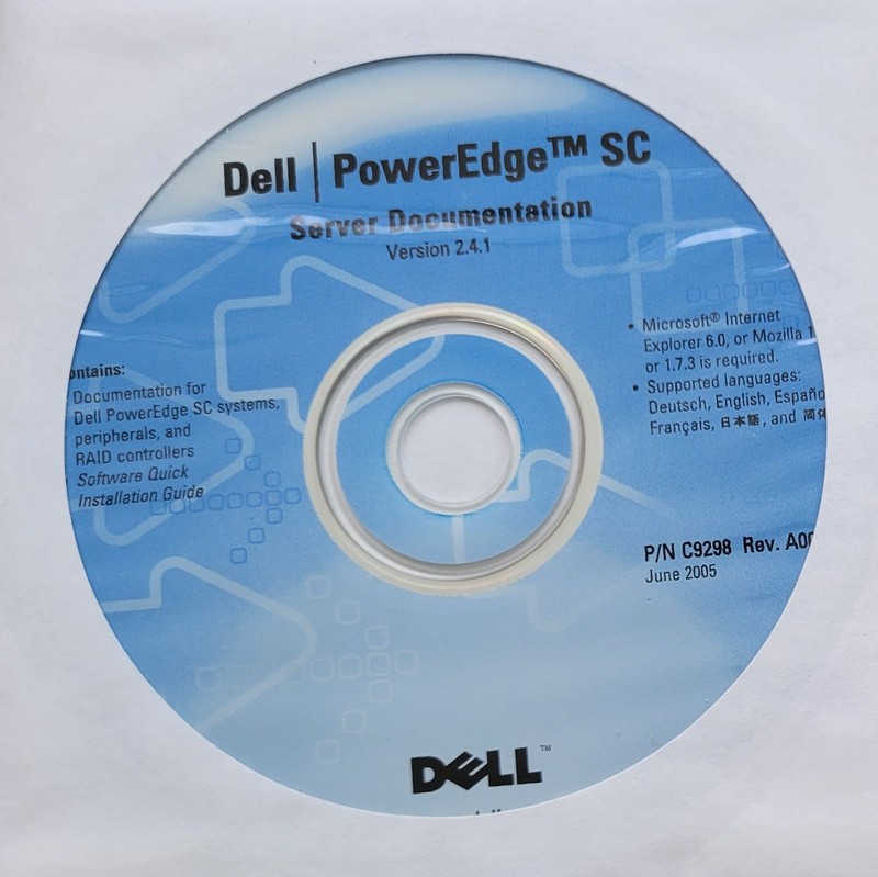 Vintage - Dell PowerEdge SC Server Documentation CD, Version 2.4.1, 2005 gallery