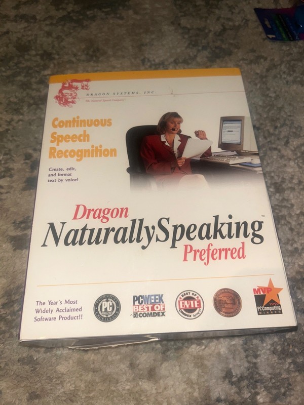 New sealed Dragon Naturally Speaking Preferred Version 2.02 Software