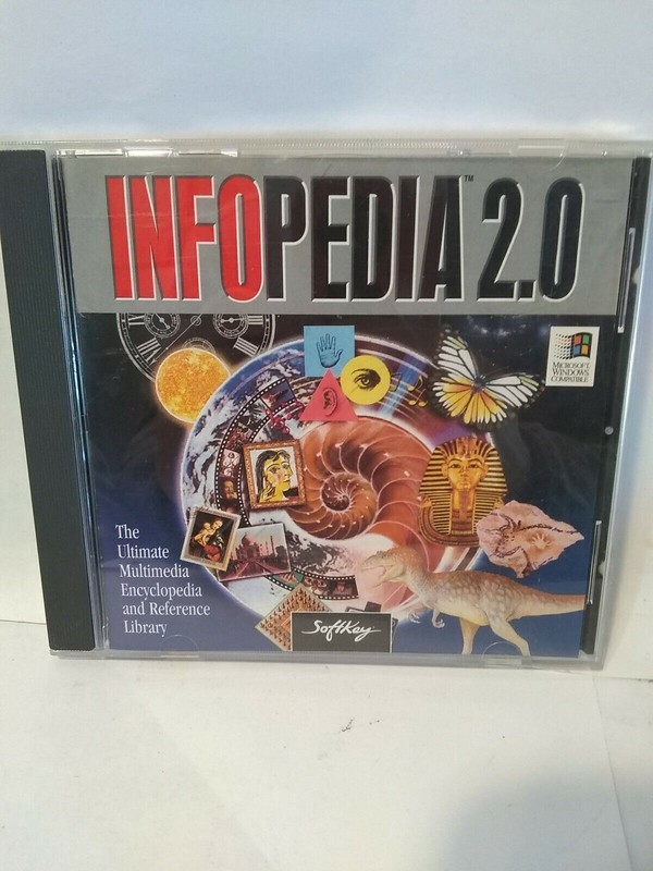InfoPedia 2.0 Pc Computer CD-Rom Educational Learning Teaching Informational