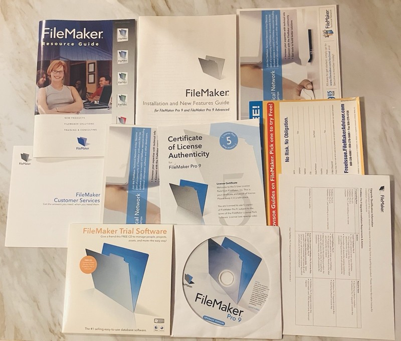 FileMaker Pro 9 Upgrade 5-User License 2-Disc Box Set Complete Vintage gallery