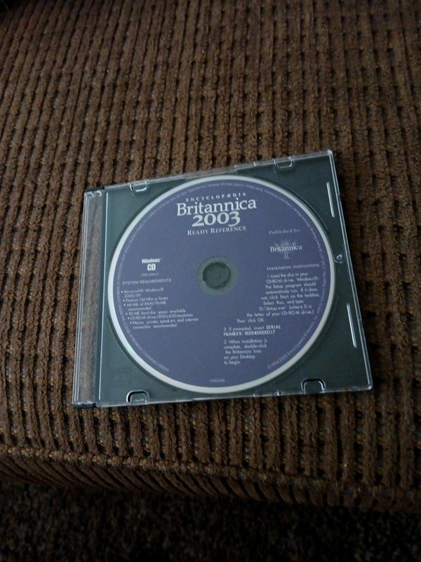Encyclopedia Britannica 2003 CD-ROM Win 2000/XP – Vintage With Serial No