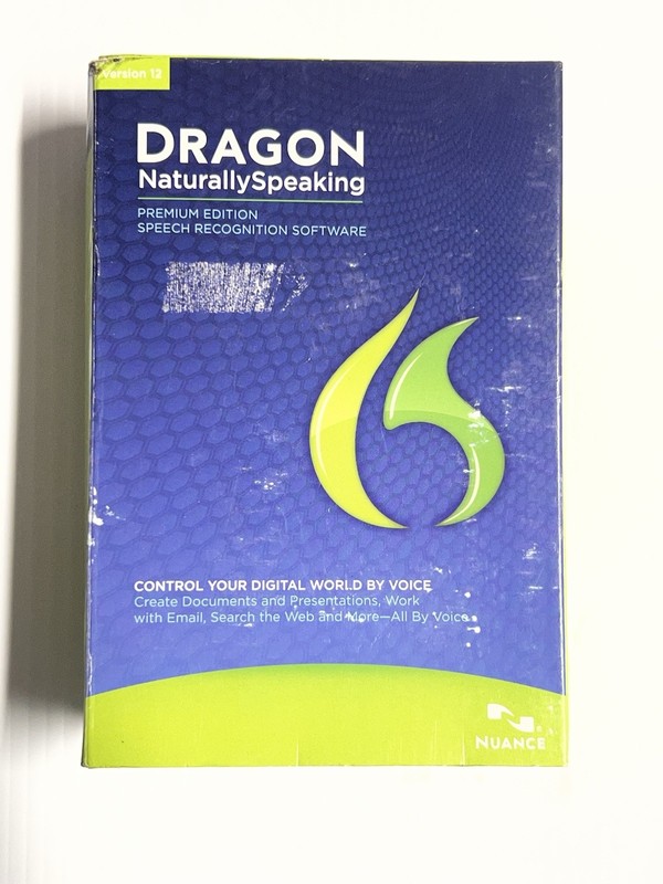 Dragon Naturally Speaking Premium Edition Speech Recognition Software Version 12