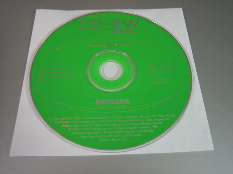 Mitsumi Recording Software Version 15 CD (PC, 2001) – Replacement Disc Only!!!