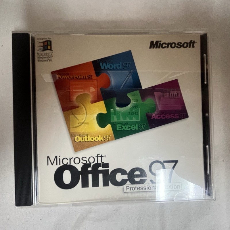 Microsoft Office 97 Professional Edition CD With CD Key Authentic Microsoft
