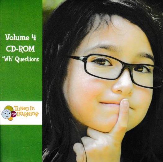 Tuned In To Learning: Wh Questions Volume 4 PC MAC CD printouts flashcards pages