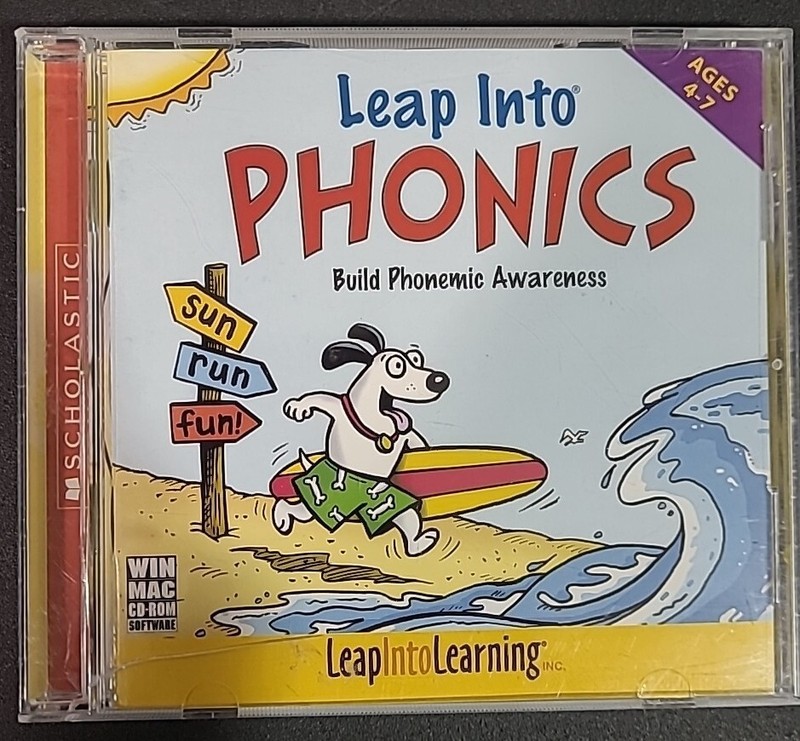 Leap Into Phonics CD-ROM (2005, Leap Into Learning) Ages 4-7 Windows/Mac