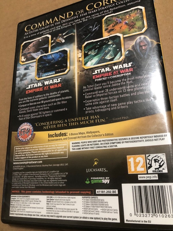 Gold Pack Star Wars Empire At War PC DVD Games for Windows gallery