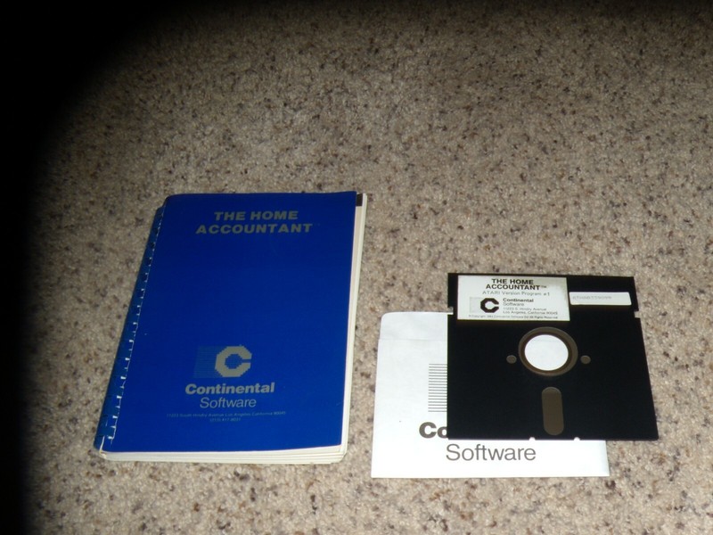The Home Accountant for the Atari 400/800 Version Program #1 with manual