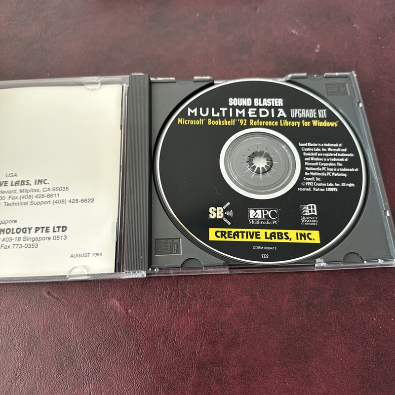 VTG 1992 Sound Blaster Multimedia Upgrade Kit Microsoft Bookshelf CD-ROM PC gallery