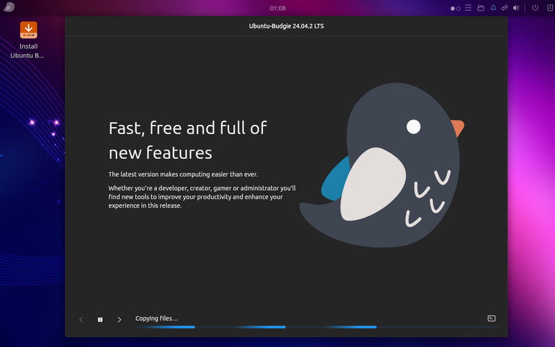 Ubuntu Budgie 24.04.3 LTS Bootable DVD Live/Installer – Latest September 2025 gallery