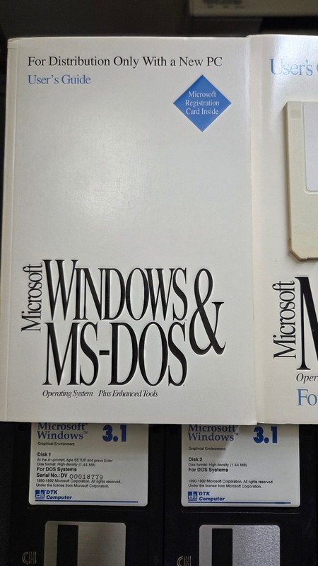 windows 3.1 floppy. DOS 6 boot disk and manuals gallery