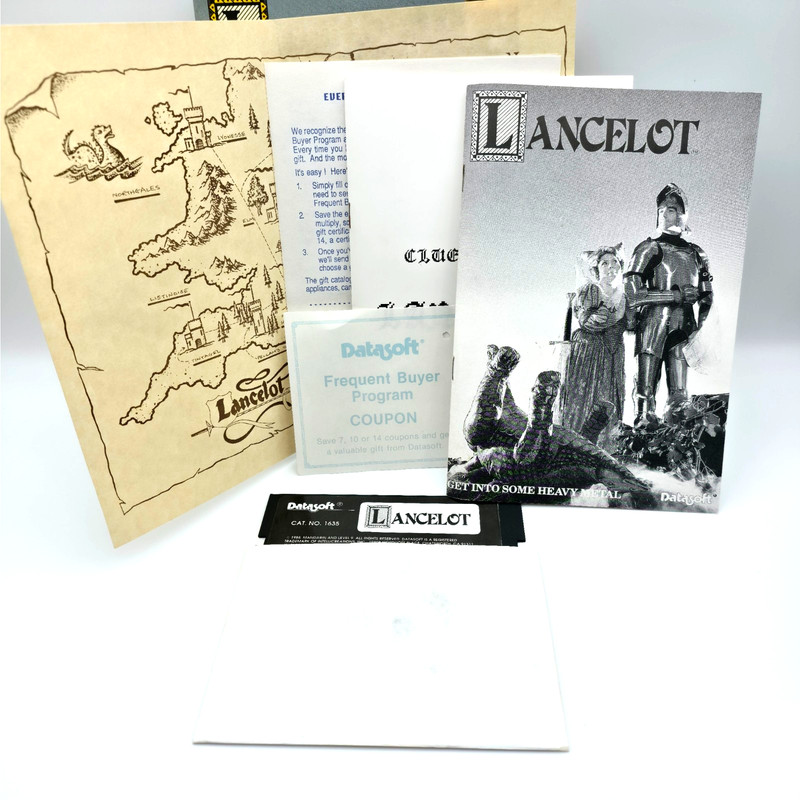 CIB! Rare! Lancelot (Commodore 64/128, 5.25" Disk, 1988 Datasoft) – Tested! gallery