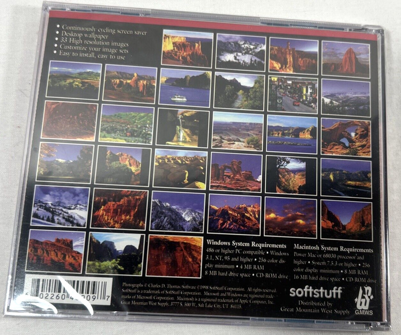Vintage 1998 Softstuff Scenic UTAH Screen Saver & Wallpaper CD Win/Mac New gallery