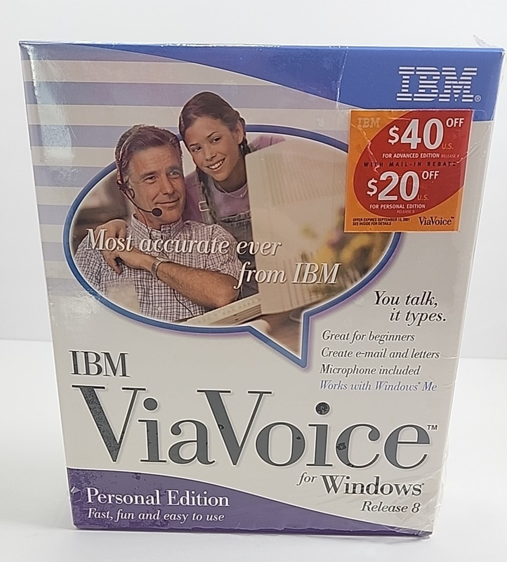 IBM ViaVoice for Windows Personal Edition Software CD Release 8 *Torn Film READ! gallery