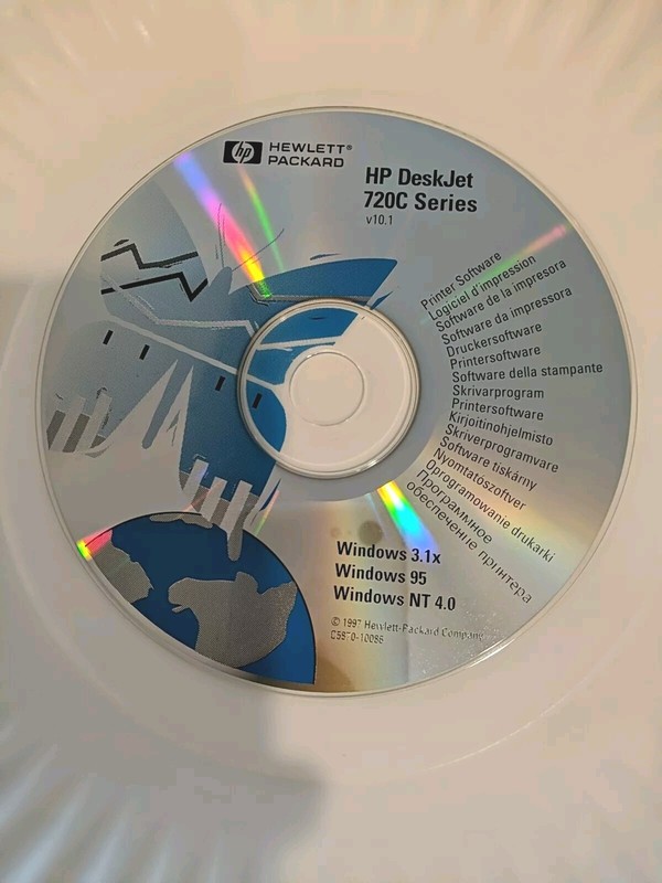  PC Software CD Disc HP DeskJet 720C Series v10.1 Windows 3.1X, 95, NT 4.0