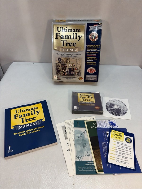 Ultimate Family Tree PLATINUM Software PC CD ROM 1998 Ancestry Genealogy DNA NEW gallery