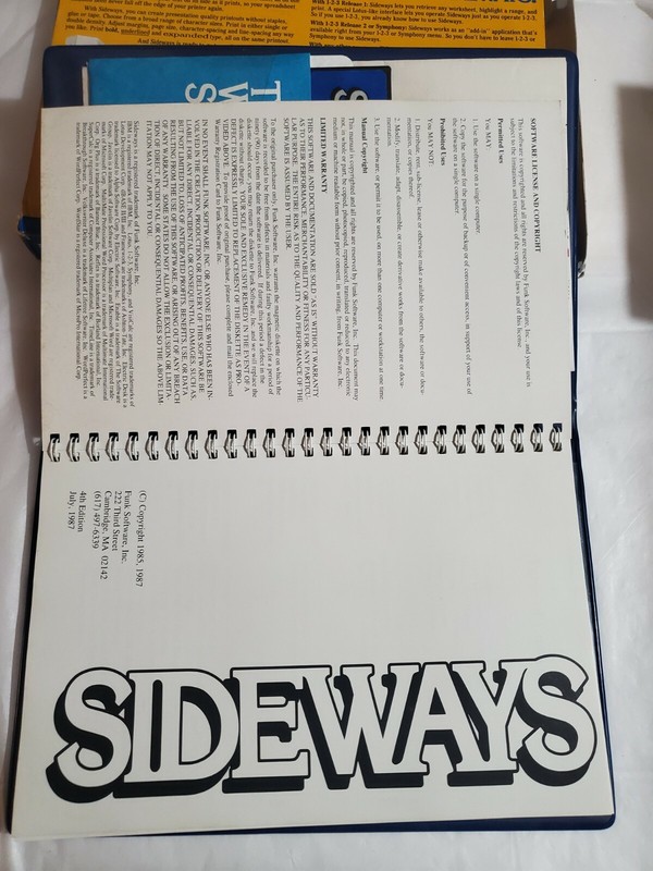VTG SIDEWAYS V3.2 - THE RIGHT WAY TO PRINT SPREADSHEETS - IBM PC gallery