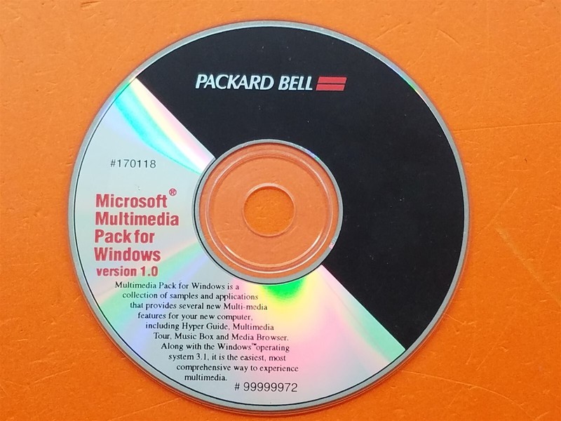 ⭐️⭐️⭐️⭐️⭐️ Packard Bell Microsoft Multimedia Pack For Windows Version 1.0 CD