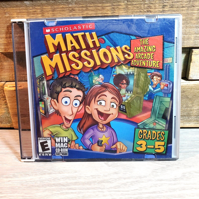 Scholastic Math Missions Arcade Software CD-ROM Win Mac Grade 3-5 Homeschool