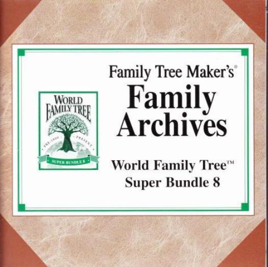 Family Tree Maker Archives World: Super Bundle 8 PC CD data research genealogy