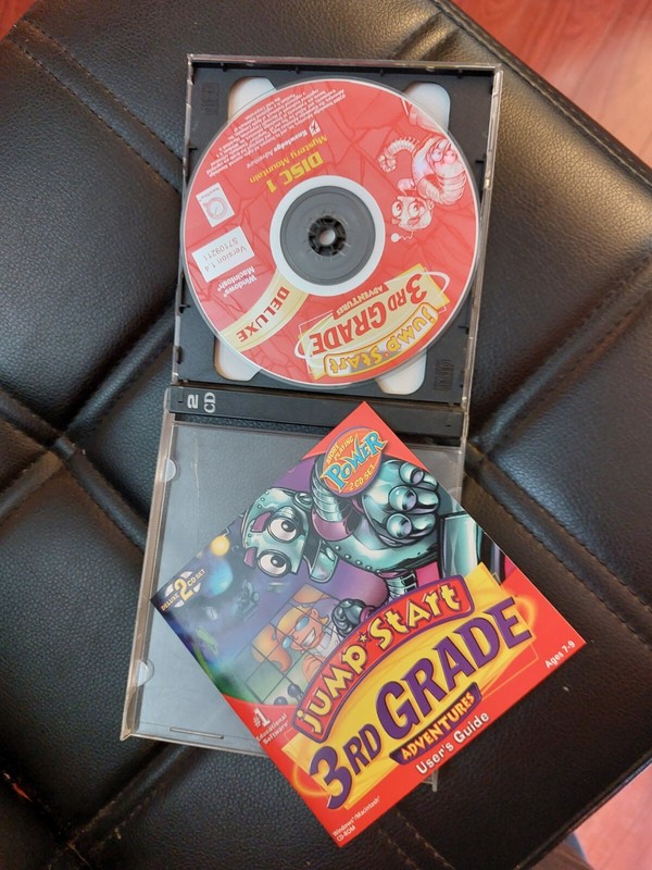 JumpStart Adventures 3rd Grade Users Guide (PC WIN/Mac 1996 Game) 2 Disc Set VTG gallery