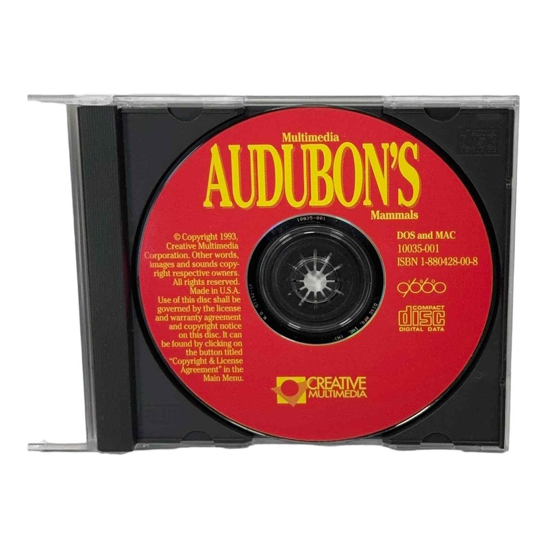 Creative Multimedia Audubon’s Mammals Reference CD DOS & MAC 1993 Pre-owned gallery