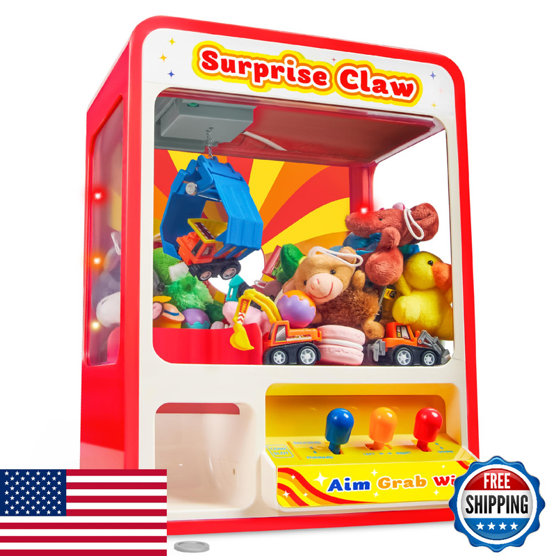 JOYIN Claw Machine Arcade Toy w/ LED Light, Adjustable Sound, Rechargeable – Kid