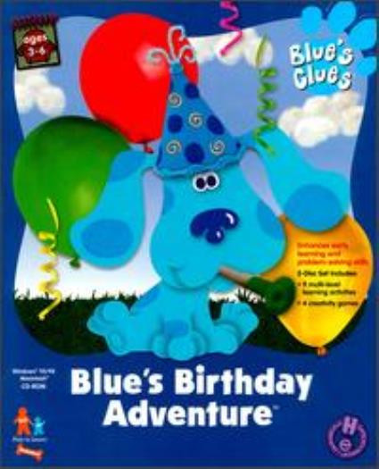 Blue’s Clues: Blue’s Birthday Adventure PC MAC CD party cards search gifts game!
