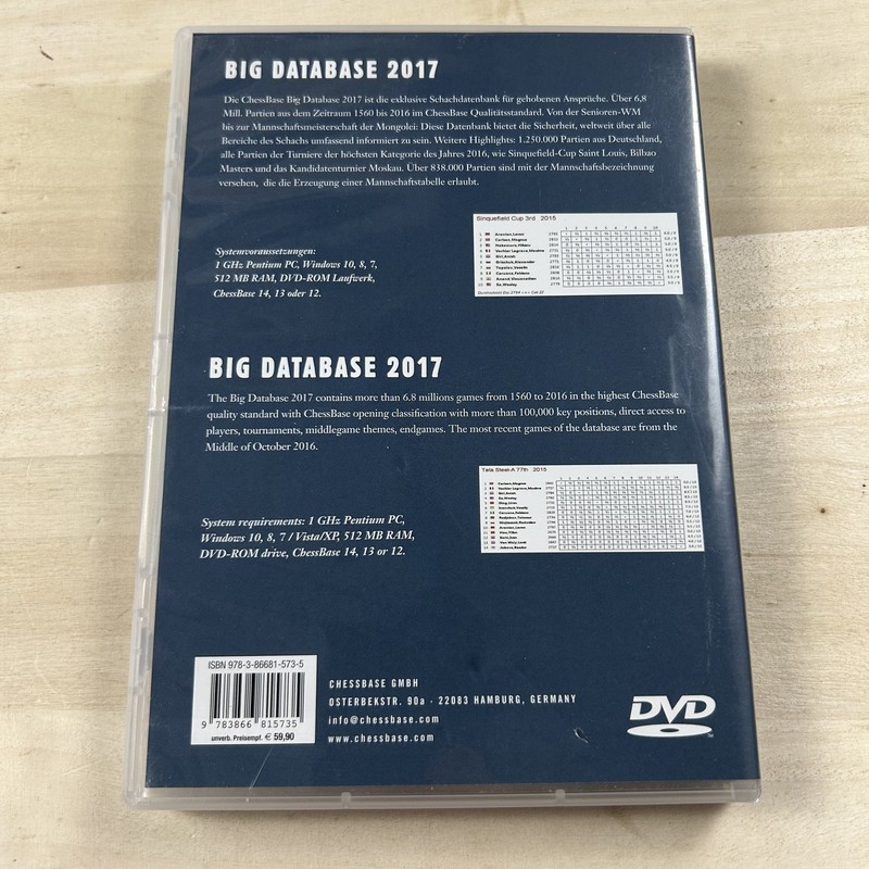 ChessBase Big Database 2017 DVD ROM - 6.8 Million Chess Games Software for PC gallery