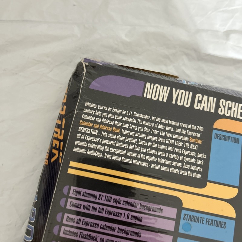 Stardate - Star Trek: The Next Generation Planner - Vintage Software box damage gallery