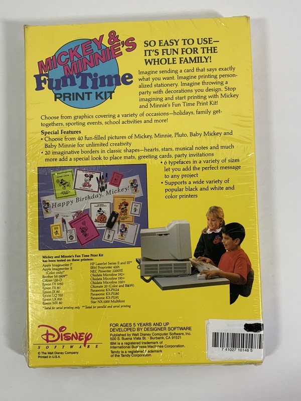 Mickey & Minnie’s Fun Time Print Kit NIB gallery