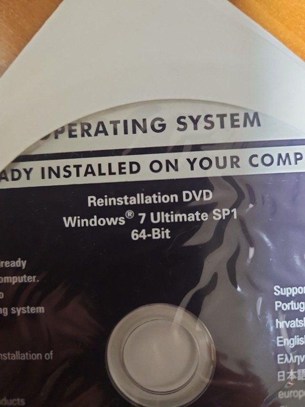 Dell Microsoft Windows 7 Ultimate SP1 64-Bit Install DVD SEALED gallery