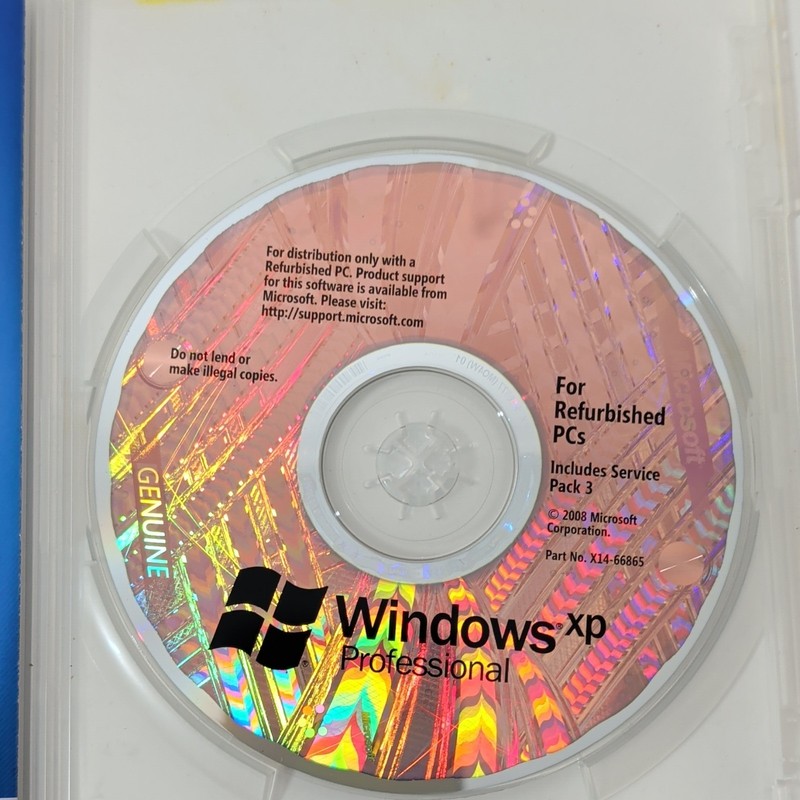 Microsoft Windows XP Professional CD Refurbished PCs SP3 MPN X14-66865