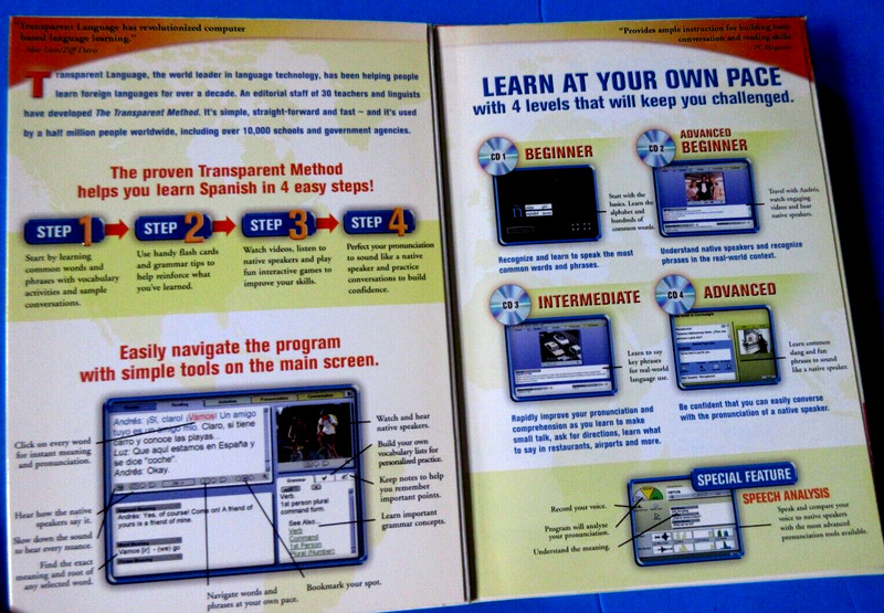 Learn Spanish Now Platinum Vintage for MAC and PC, 8 CDROM Box Set gallery