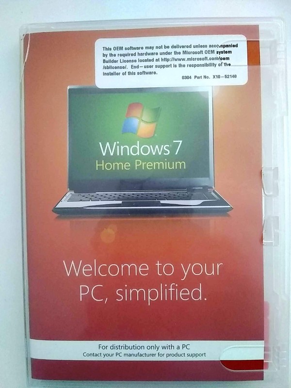 Windows 7 Home Premium 32 bit Full Version w/ 3 Product Keys for 3 Computers