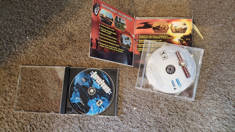 LOT of 2 Evolved Games Semper Marine Corps - PC CD ROM Windows 98/ME Super Power