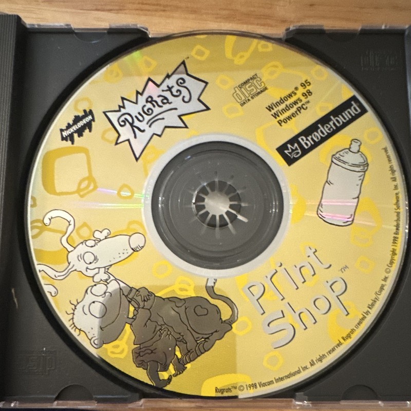 Broderbund Rugrats Print Shop CD-ROM Windows 95/98 PowerPC Arts & Culture gallery