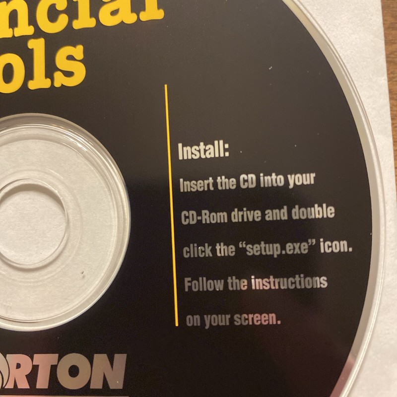 Vorton Technologies Financial Tools Compact Disc CD 1998 PC Computer Software gallery
