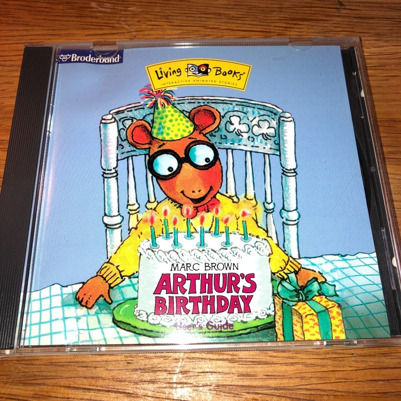 Living Books Marc Brown Arthur’s Birthday Broderbund PC Mac CD-ROM VG+ Software