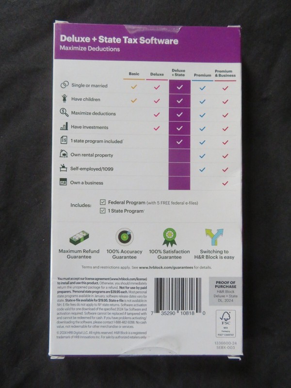 2024 H & R Block Deluxe + State Maximize Deductions Software FAST AUTH DOWNLOAD gallery