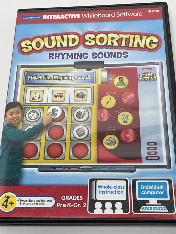 Sound Sorting Rhyming Sounds Lakeshore Interactive Whiteboard Software Pre K – 2