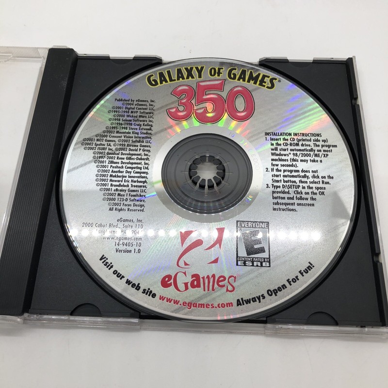 Galaxy of Games for Windows 98/2000/ME/XP PC CD-ROM