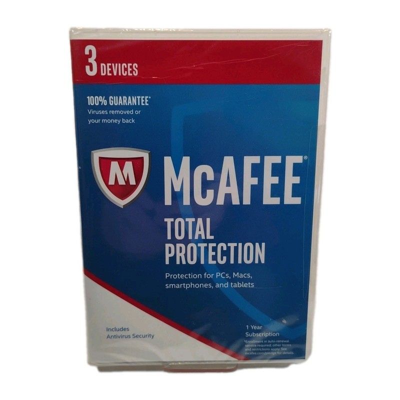 NEW SEALED McAFEE Antivirus Total Protection 2017 (3 Devices)
